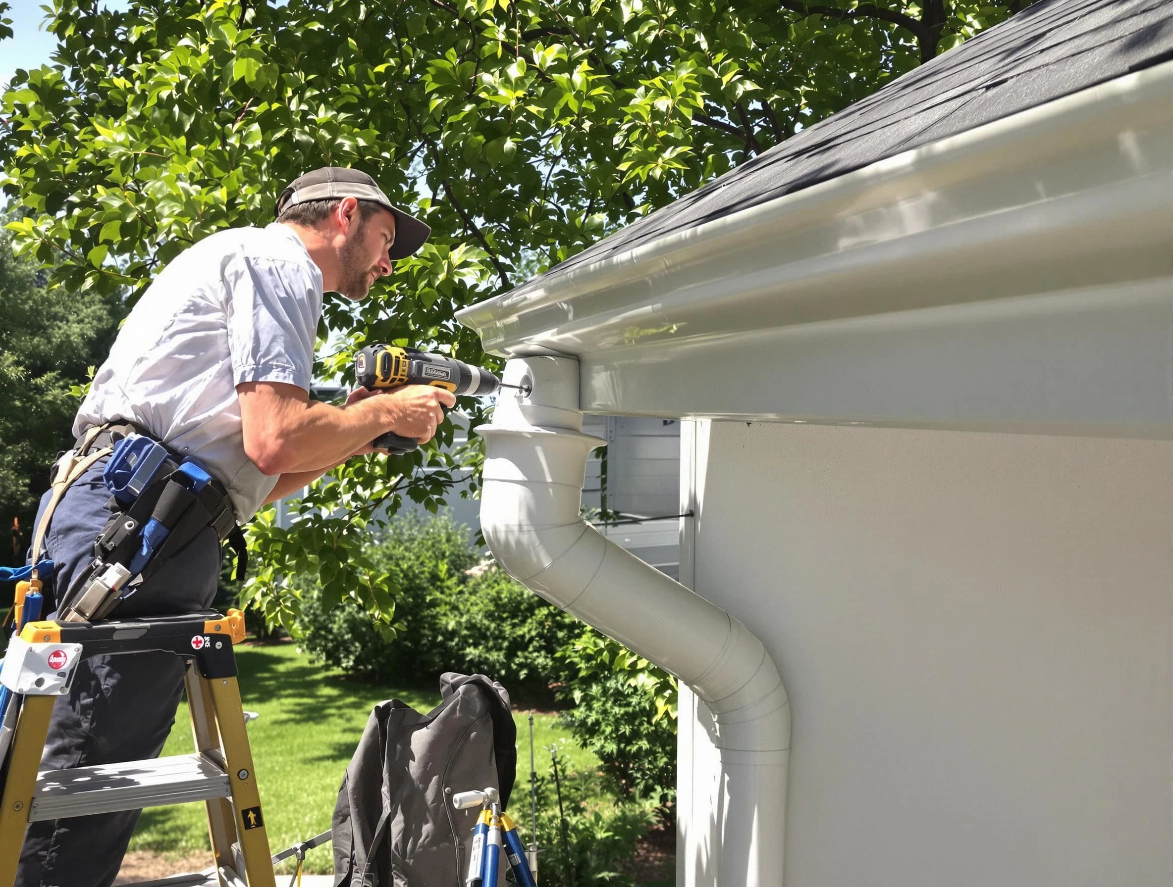 Properly installed rain gutters by Cleveland Heights Roofing Company in Cleveland Heights, OH