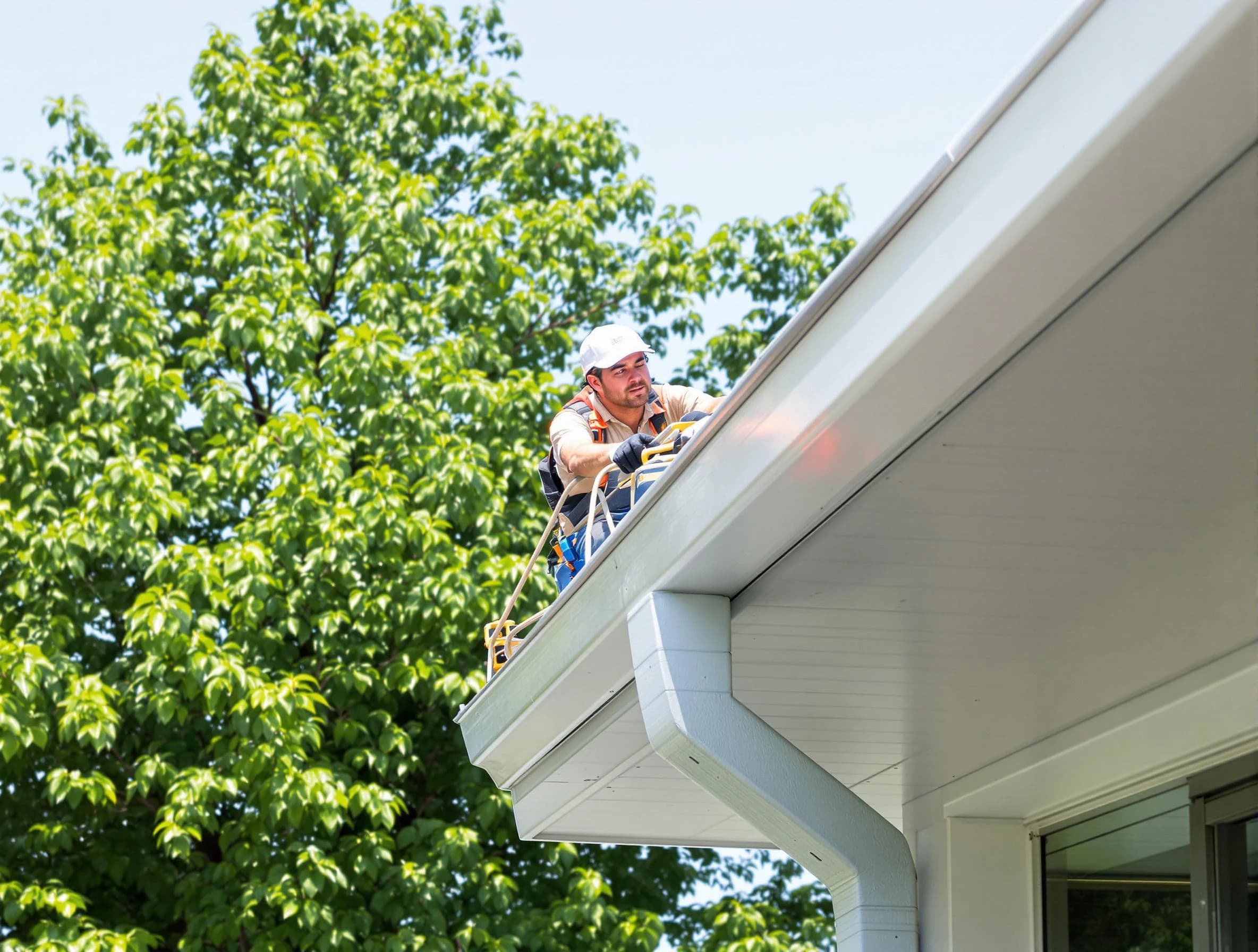 Cleveland Heights Roofing Company expert examining roof shingles in Cleveland Heights, OH