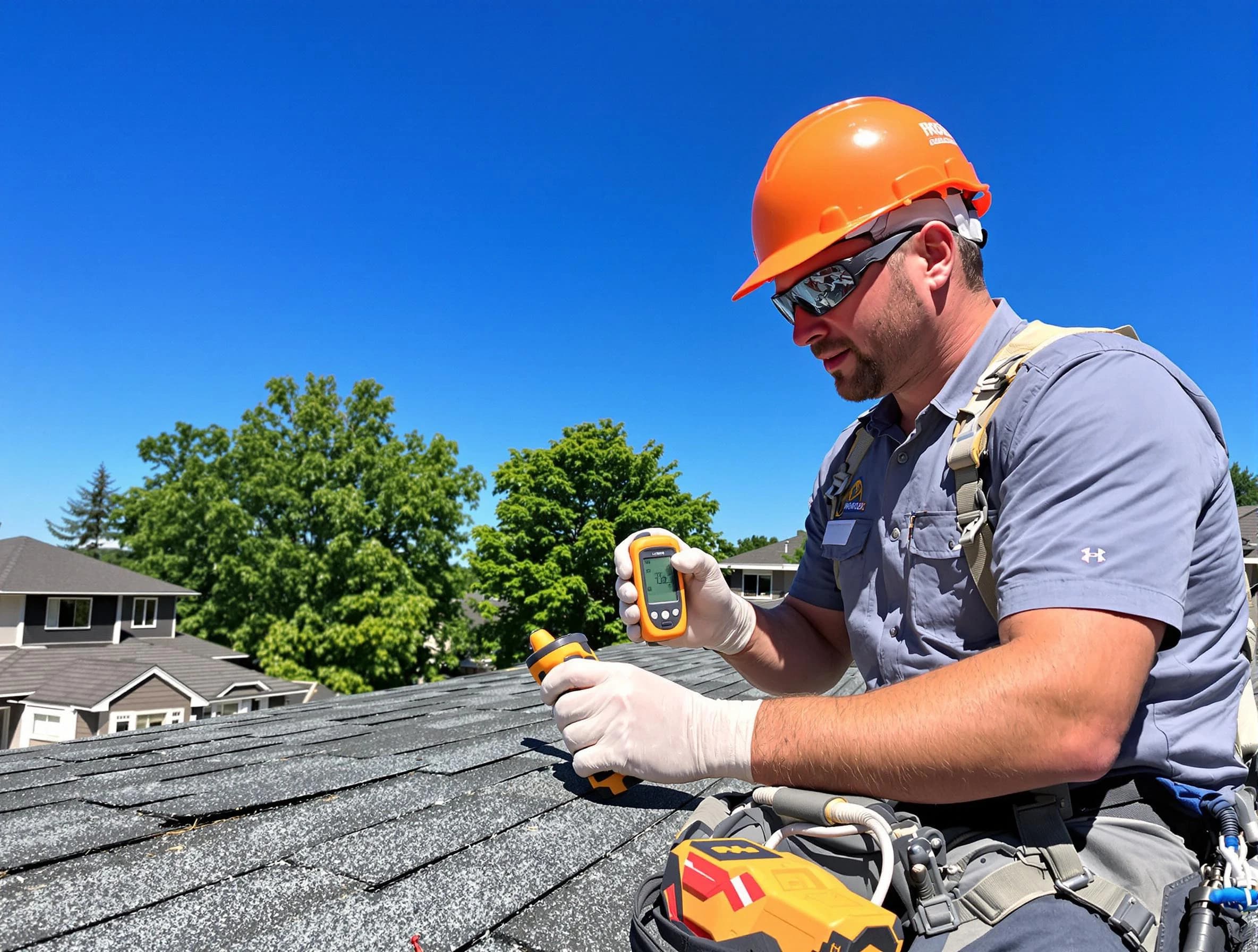 Cleveland Heights Roofing Company conducting a roof inspection in Cleveland Heights, OH